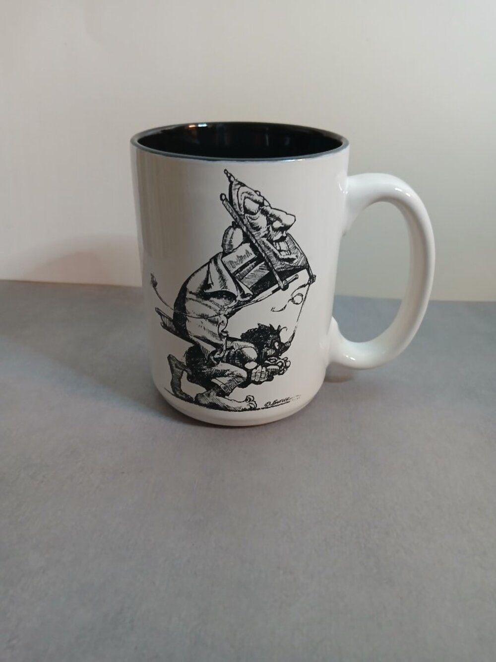 Just for Pun "Bed Ridden" by Chris Butler-Mug with Illustration-2008